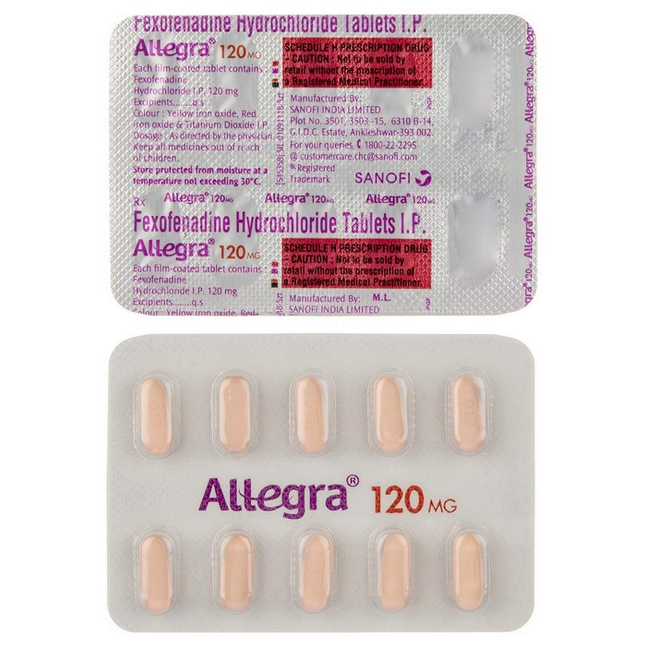 Allegra 120mg - 10Tablets