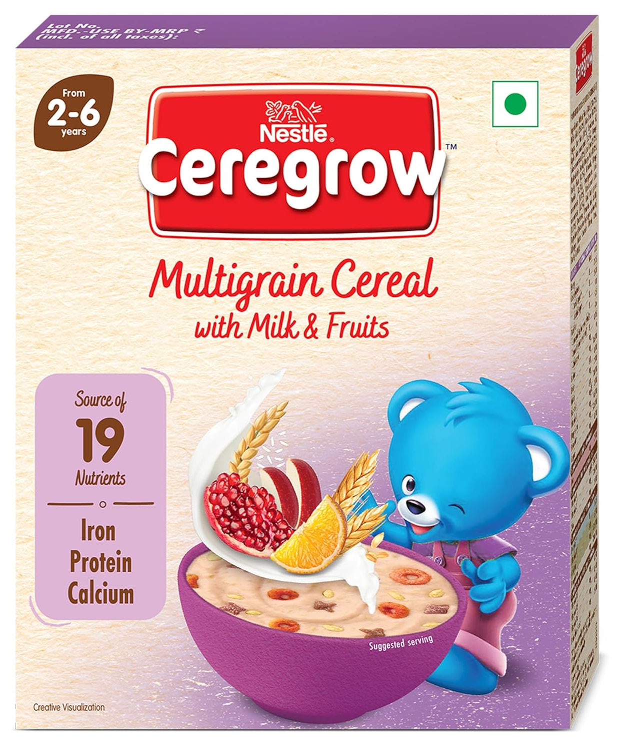 Nestle Ceregrow Multigrain Cereal with Milk and Frutis - From 2-6 Years - 300gm Refill Pack