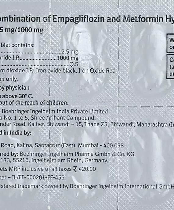 Gibtulio Met 12.5/1000 Tablet - 10Tablets