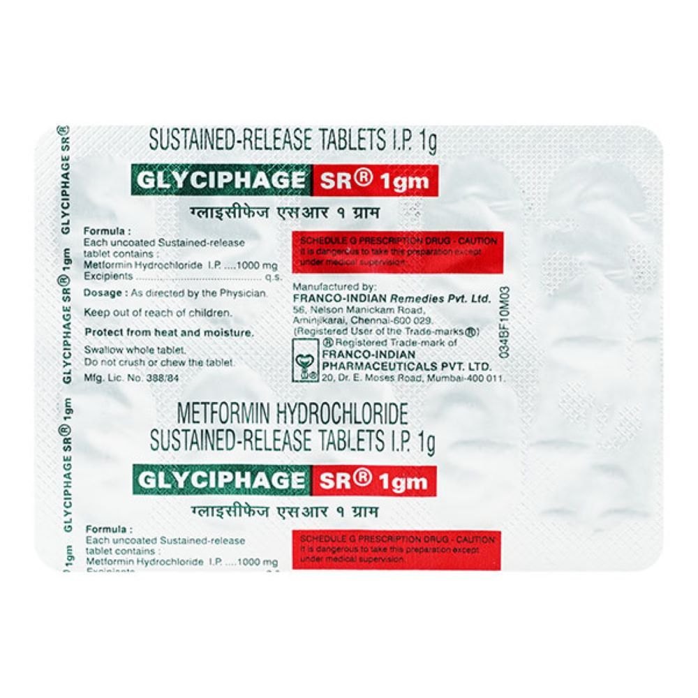 Glyciphage SR 1gm - 10Tablets