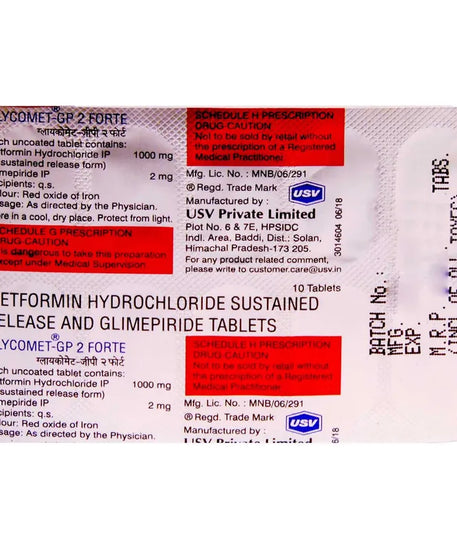 Glycomet GP2 Forte Tablets - 10Tablets
