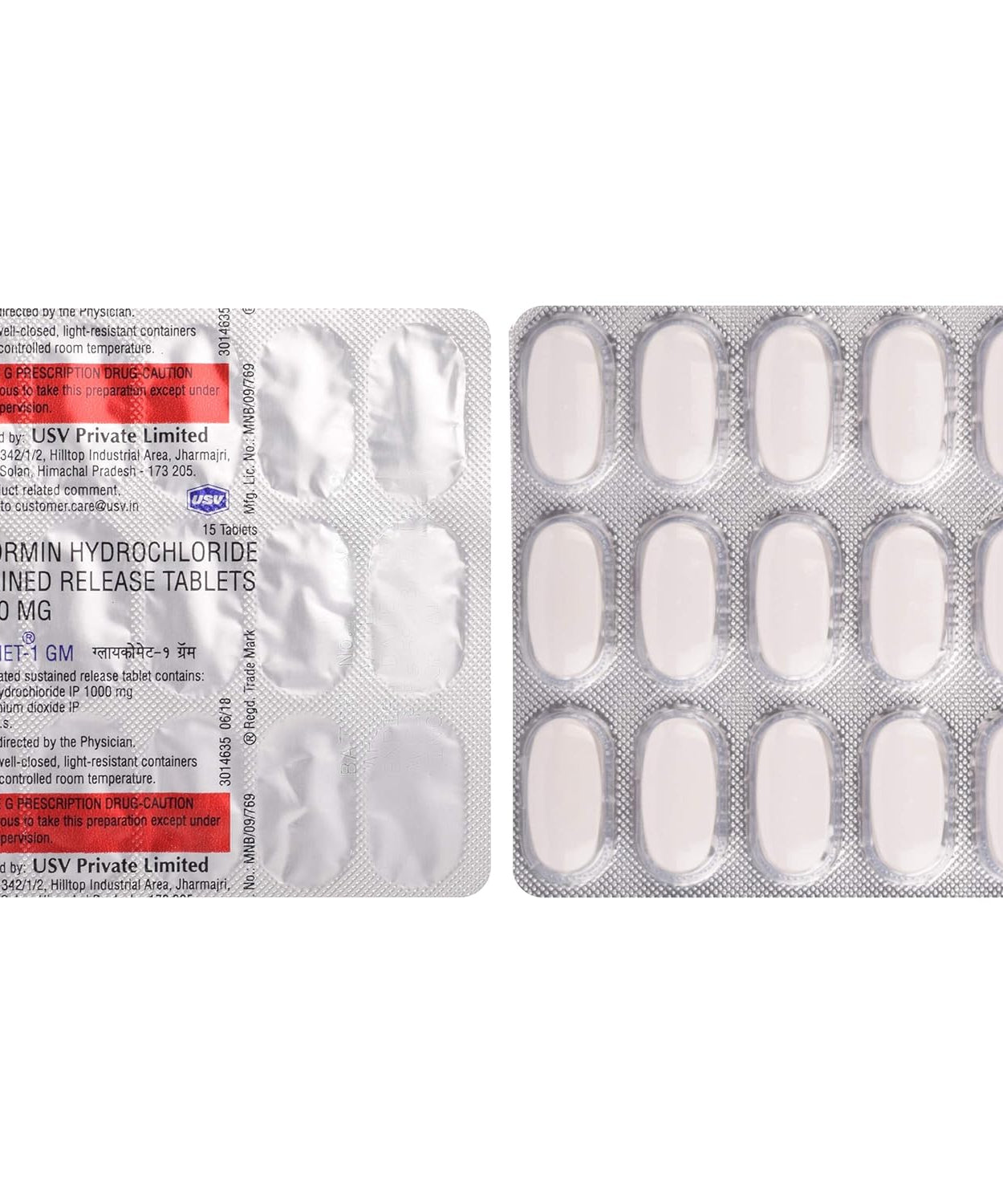 Glycomet 1gm Tablets - 15Tablets