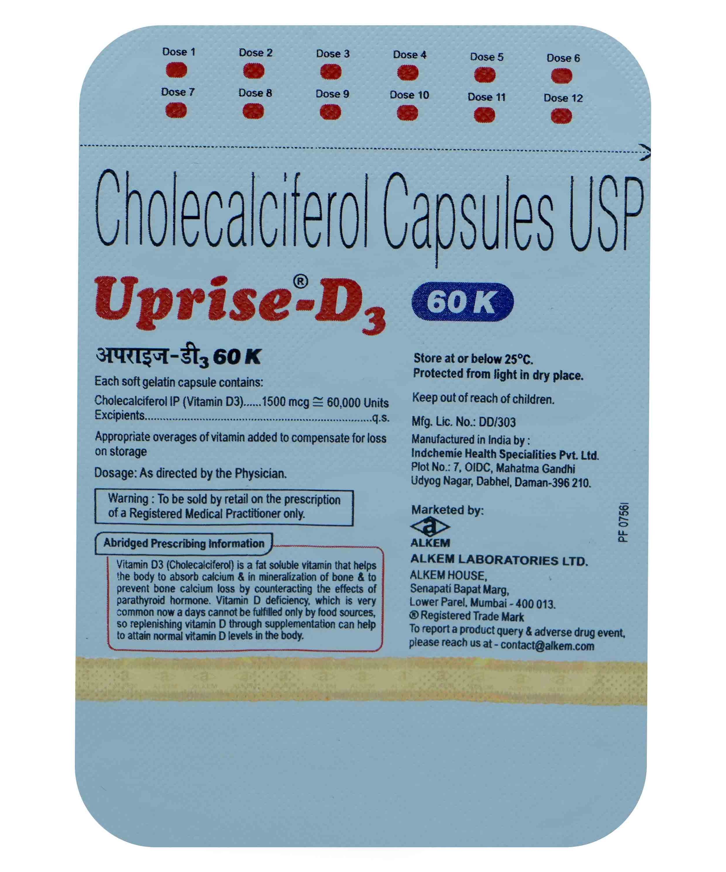 Uprise D3 60K Capsules - 12Capsules