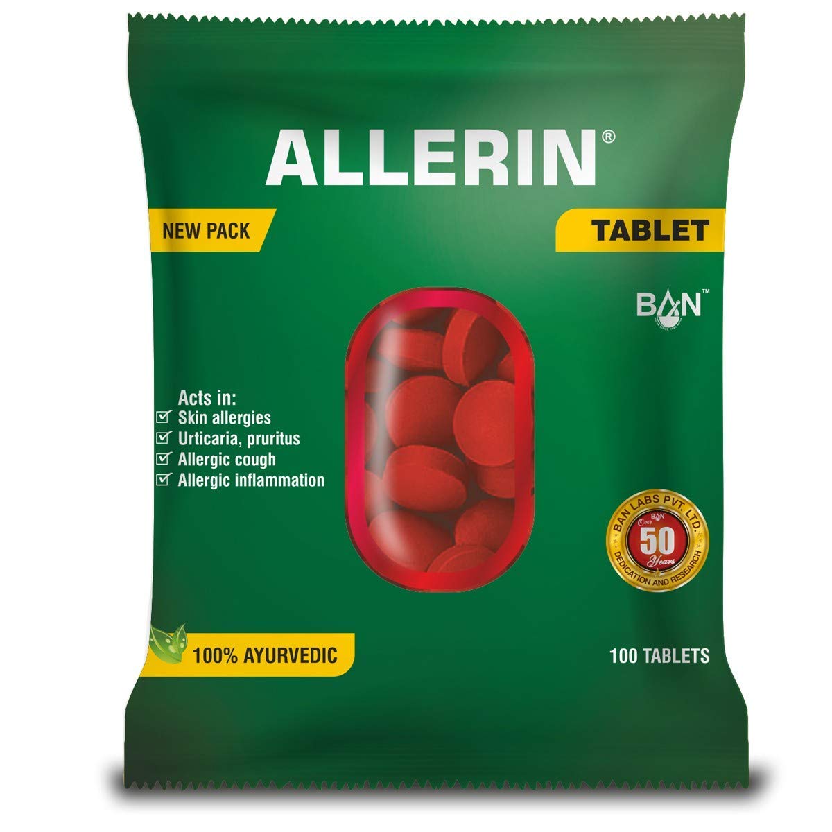 Banlab Allerin Tablets 100Tablets -  Banlabs - Medizzo.com