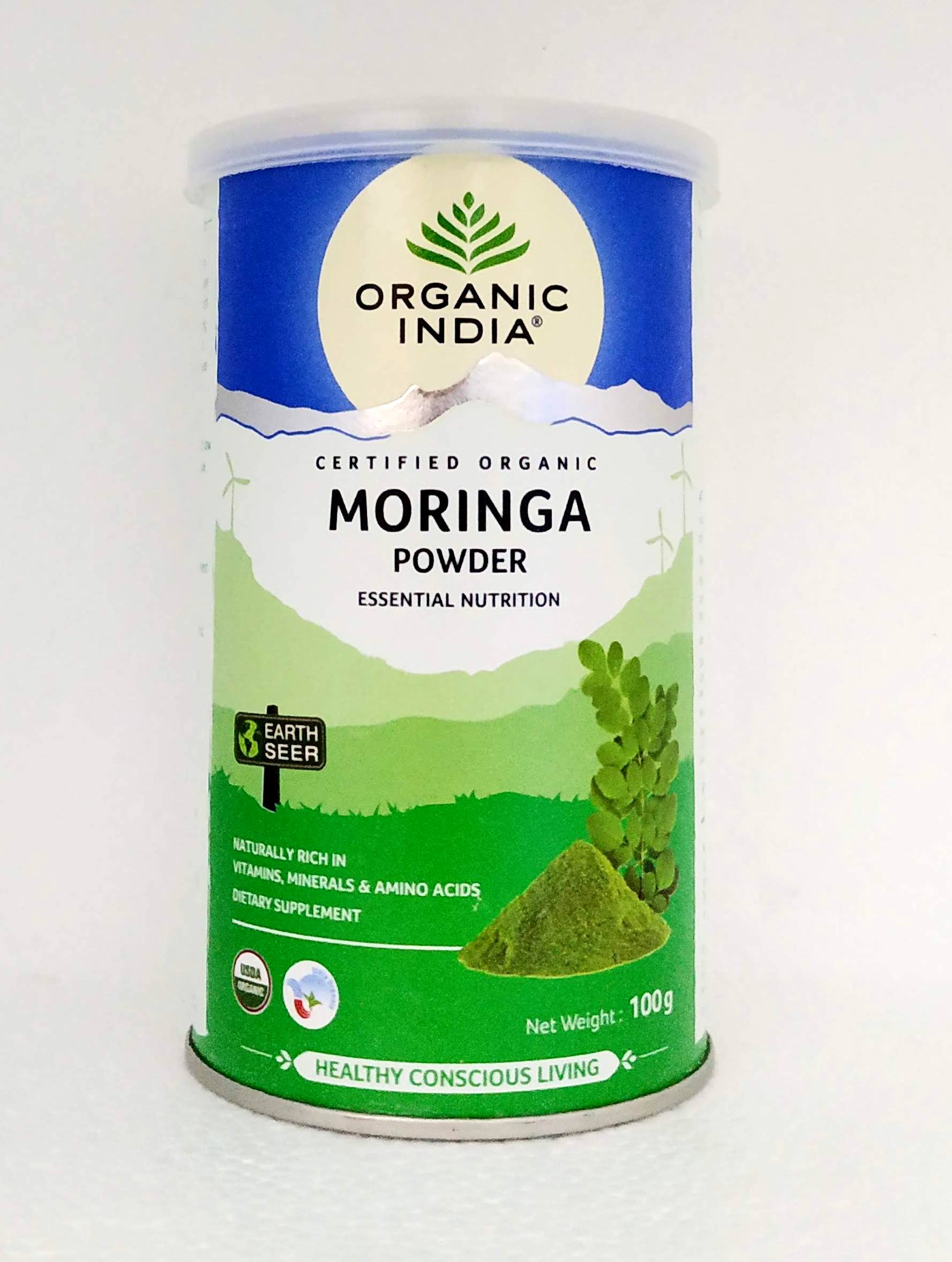 Organic India Moringa powder 100gm -  Organic India - Medizzo.com