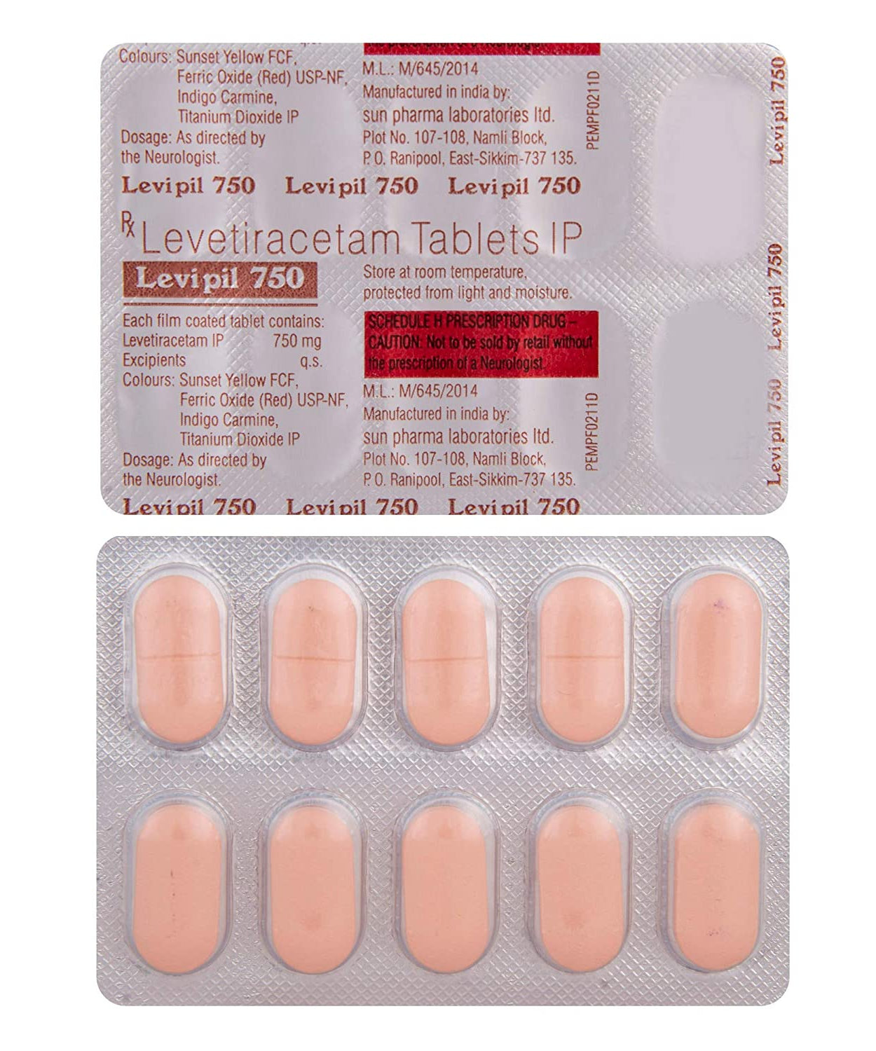 Levipil 750 - 10Tablets -  Sun Pharma - Medizzo.com