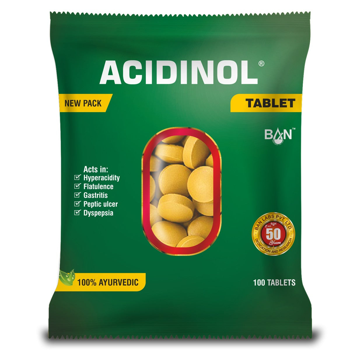 Banlab Acidinol Tablet 100Tablets -  Banlabs - Medizzo.com